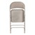 6600 Series Heavy-Duty Folding Chair w/ Fabric Upholstered Seat & Back - Gray fabric & gray frame - Shown folded