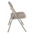 6600 Series Heavy-Duty Folding Chair w/ Fabric Upholstered Seat & Back - Gray fabric & gray frame - Side view