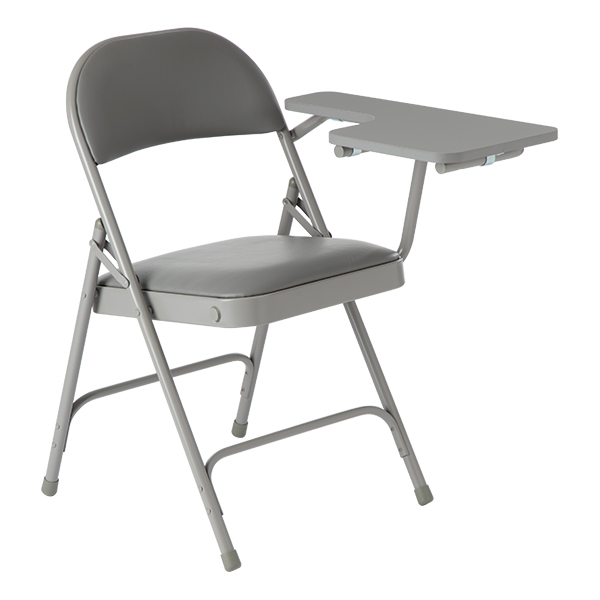 6600 Series Heavy-Duty, Vinyl-Padded Folding Chair w/ Tablet Arm