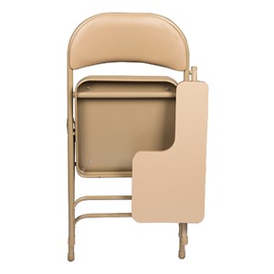 6600 Series Heavy-Duty, Vinyl-Padded Folding Chair w/ Tablet Arm - Left Handed - Shown folded
