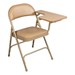 6600 Series Heavy-Duty, Vinyl-Padded Folding Chair w/ Tablet Arm - Beige