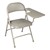 6600 Series Heavy-Duty, Vinyl-Padded Folding Chair w/ Tablet Arm - Left Handed - Gray