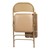 6600 Series Heavy-Duty, Vinyl-Padded Folding Chair w/ Tablet Arm - Folded front view - Beige