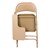 6600 Series Heavy-Duty, Vinyl-Padded Folding Chair w/ Tablet Arm - Folded back - Beige