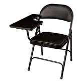 6600 Series Heavy-Duty, Vinyl-Padded Folding Chair w/ Tablet Arm