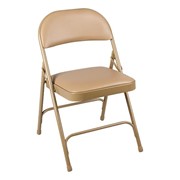 6600 Series Heavy-Duty Folding Chair w/ Vinyl Upholstered Seat & Back