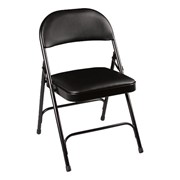 6600 Series Heavy-Duty Folding Chair w/ Vinyl Upholstered Seat & Back