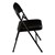 6600 Series Heavy-Duty Folding Chair w/ Vinyl Upholstered Seat & Back - Black