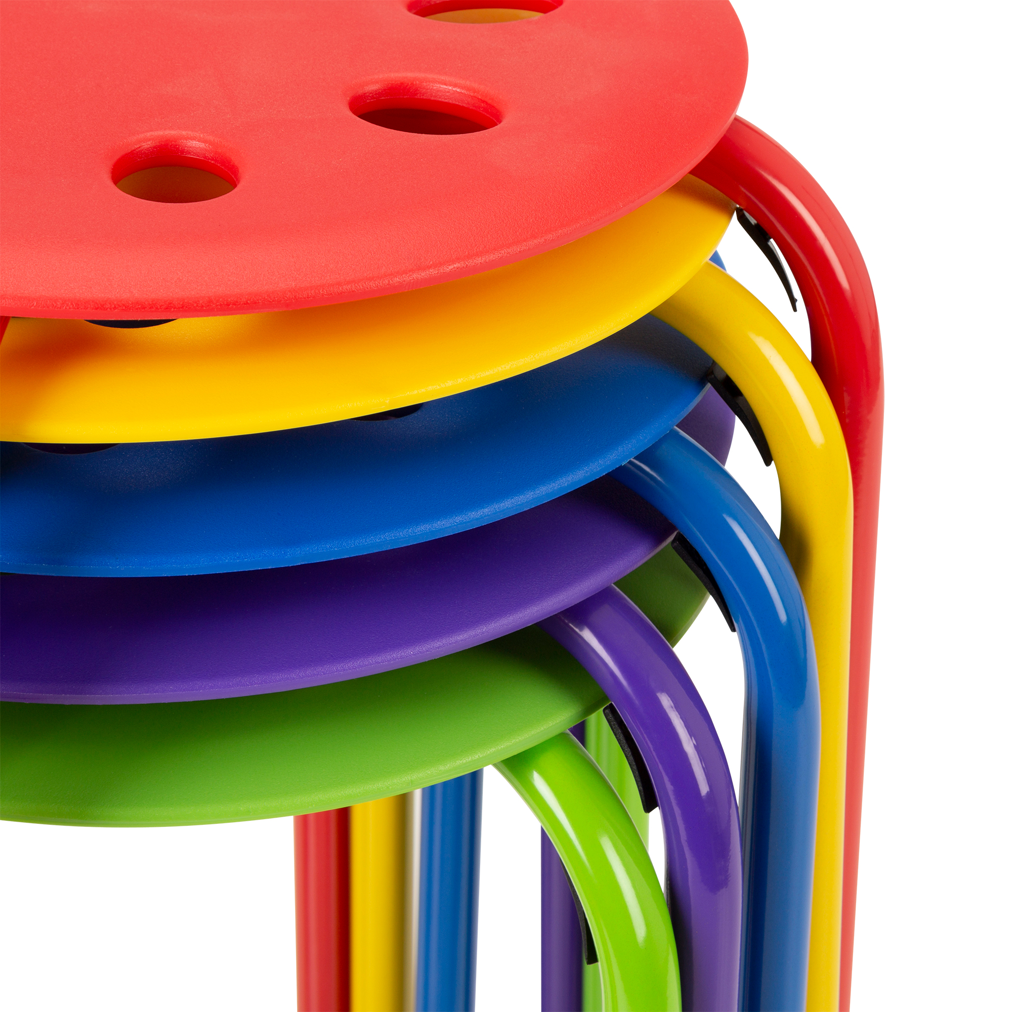 Assorted Color Plastic Stack Stool