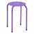 Assorted Color Plastic Stack Stool - Purple