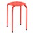 Assorted Color Plastic Stack Stool - Red