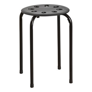 Plastic Stack Stool w/ Black Legs