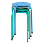 Assorted Contemporary Color Plastic Stack Stool