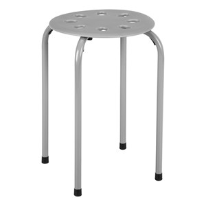 Assorted Contemporary Color Plastic Stack Stool - Gray