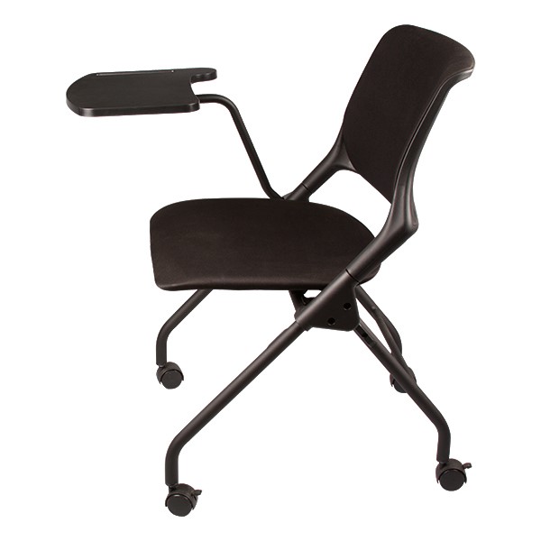 Upholstered Tablet Arm Nesting Chair - Side view