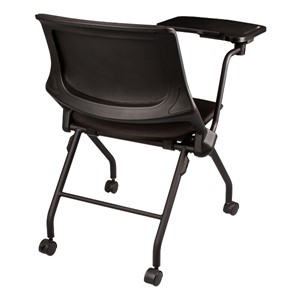 Upholstered Tablet Arm Nesting Chair - Back view