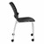 Ballard Mobile Plastic Stack Chair - Black w/ silver frame