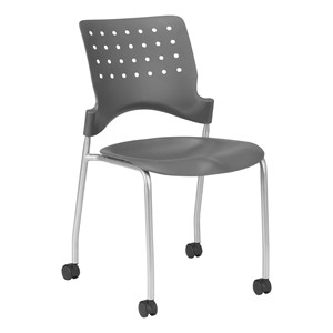 Ballard Mobile Plastic Stack Chair - Graphite