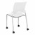 Ballard Mobile Plastic Stack Chair - White