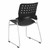 Ballard Plastic Stack Cafeteria Chair - Black w/ silver frame