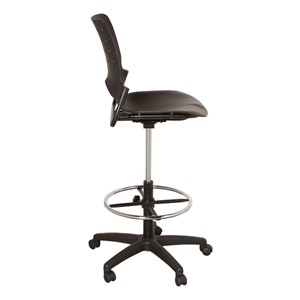 Ballard Adjustable-Height Stool w/ Chrome Foot Ring
