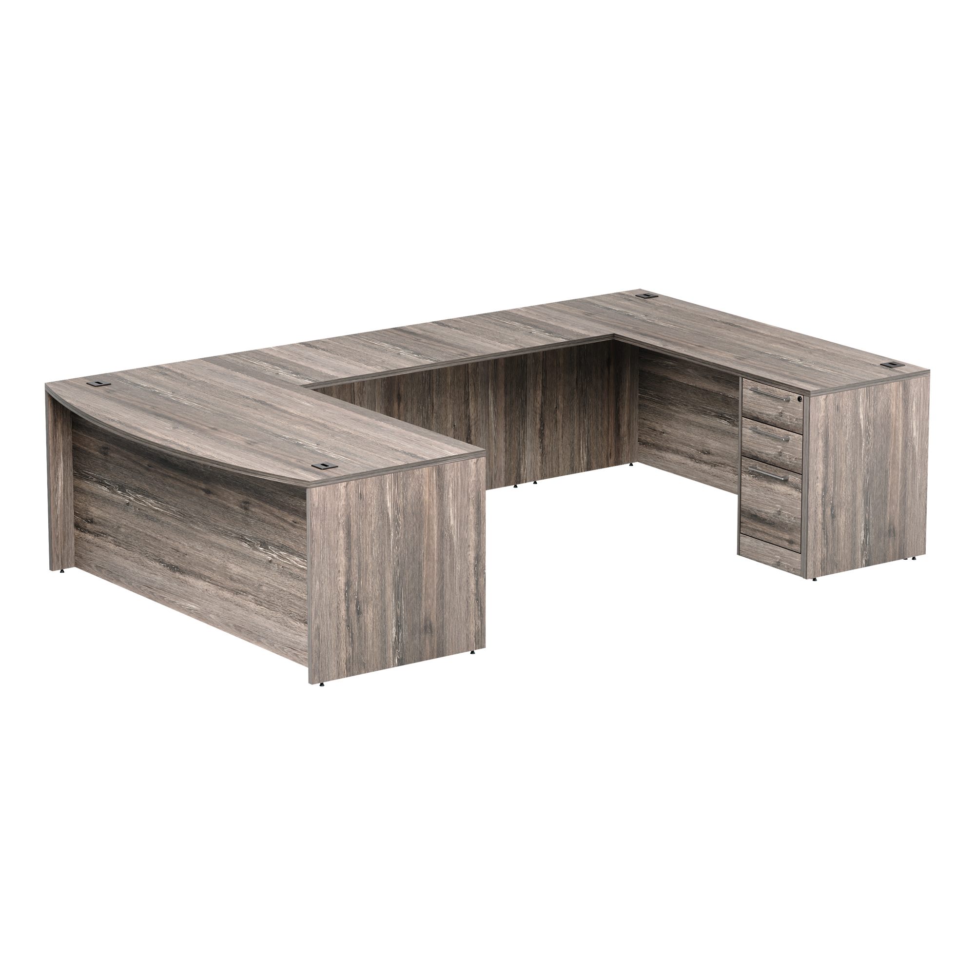 Intuition Series Bow Front U-Shaped Desk (100" W)