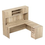 Intuition Series L-Shaped Desk w/ Two-Door Hutch