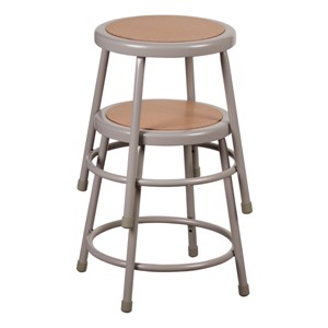 Metal Lab Stool - Fixed Height (18" H) Shown stacked