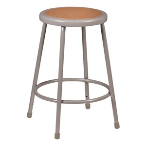 Metal Lab Stool Gray - Fixed Height (24