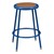 Adjustable-Height Blue Metal Lab Stool (24 1/2" - 32 1/2" H)