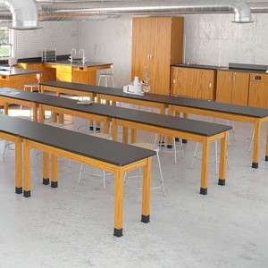 Adjustable-Height Blue Metal Lab Stool (24 1/2" - 32 1/2" H)