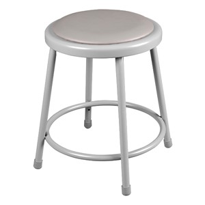 Padded Metal Lab Stool (18" H) - Gray frame