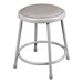 Padded Metal Lab Stool (18" H) - Gray frame