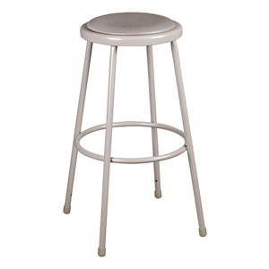 Padded Metal Lab Stool (30" H) - Gray frame