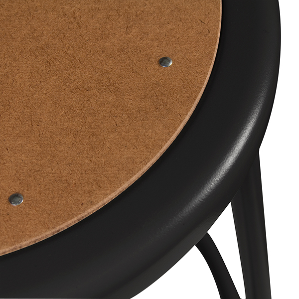 Metal Lab Stool Black - Fixed Height (18" H)