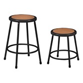 Metal Lab Stool - Black 