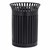 Open Air Series Premium Ribbed Outdoor Trash Can w/ Lid & Liner - 32oz