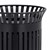 Open Air Series Premium Ribbed Outdoor Trash Can w/ Lid & Liner - 32oz