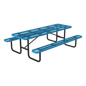 Open Air Heavy Duty Portable Rectangle Picnic Table - Blue