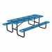 Open Air Heavy Duty Portable Rectangle Picnic Table - Blue
