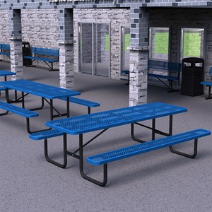 Open Air Heavy Duty Portable Rectangle Picnic Table
