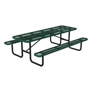 Open Air Heavy Duty Portable Rectangle Picnic Table - Green