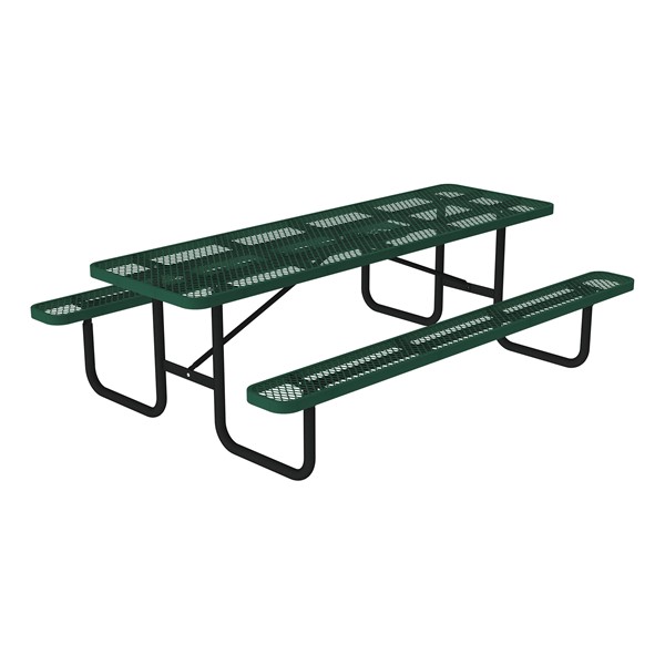 Open Air Heavy Duty Portable Rectangle Picnic Table - Green