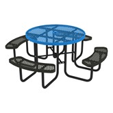 Open Air Accent Series Heavy-Duty Portable Round Picnic Table