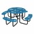 Open Air Heavy Duty Portable Round Picnic Table - Blue