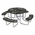 Open Air Series Heavy-Duty Portable Round Picnic Table
