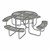 Open Air Series Heavy-Duty Portable Round Picnic Table