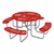 Open Air Series Heavy-Duty Portable Round Picnic Table