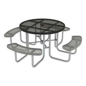 Open Air Accent Series Heavy-Duty Portable Round Picnic Table