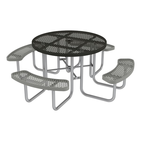 Open Air Accent Series Heavy-Duty Portable Round Picnic Table